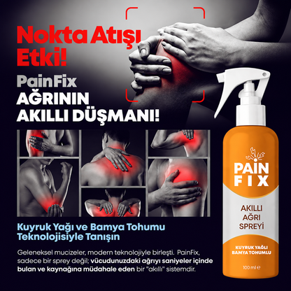 PAIN FIX Kuyruk Yağlı +Bamya Tohumlu Akıllı Ağrı Spreyi 100Ml