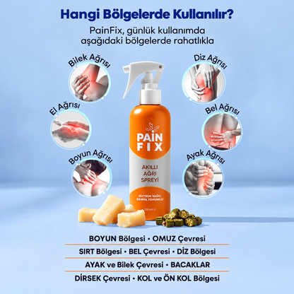 PAIN FIX Kuyruk Yağlı +Bamya Tohumlu Akıllı Ağrı Spreyi 100Ml