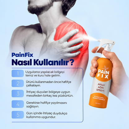 PAIN FIX Kuyruk Yağlı +Bamya Tohumlu Akıllı Ağrı Spreyi 100Ml